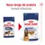 Royal Canin Maxi Adult 140 g, confronto tra vecchio e nuovo design della confezione. Testo: Nuovo design del prodotto, Formula ottimizzata.