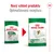 Nový vzhled produktu Royal Canin Mini Adult, optimalizovaná receptura. Porovnání starého a nového balení s psem na obalu.