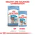 Royal Canin Puppy Medium 11–25 kg kuivaruoka 4 kg ja annospussi 140 g. Teksti: Healthy and balanced combination, dry kibbles, chunks in gravy.