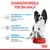 Sundhedsfordele for din hvalp: Kan bidrage til et stærkt immunforsvar, kan støtte hjernens udvikling, mikrobiom understøttelse. Royal Canin skål med foder og hund.