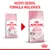 ROYAL CANIN KITTEN, confronto tra vecchio e nuovo design della confezione. Testo in alto: NUOVO DESIGN, FORMULA MIGLIORATA. Sulla confezione: KITTEN up to 12 months.