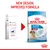 Image showing product packaging change from Royal Canin Pediatric Starter to Royal Canin Starter Mother & Babydog Medium, with text: New design, improved formula.