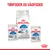 Royal Canin Indoor 7+ tørfoder og vådfoder til kat, synlige poser og sække med tekst: Home Life Indoor 7+, Indoor Sterilised, Feline Health Nutrition. TØRFODER OG VÅDFODER øverst.