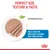 Text states perfect size, texture and taste, no preservatives, ideal food for baby dogs’ weaning and their mother. Image shows sliced food on a plate.