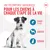 Une récompense savoureuse pour les chiens à chaque étape de la vie : chiot >6 mois, adulte, senior. Illustration d’un chien et pictogrammes des trois stades.