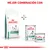 Mejor combinación con Royal Canin Satiety Weight Management: saco de pienso para perros pequeños y dos latas de comida húmeda, todas con la marca y texto visibles en el envase. Mejor combinación con Royal Canin Satiety Weight Management: saco de pienso para perros pequeños y dos latas de comida húmeda, todas con la marca y texto visibles en el envase.