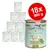 Lot de 18 boîtes Terra Canis 800 g, étiquette visible : Getreidefrei, Rind mit Zucchini, Kürbis & Oregano, 100 % Natur. Illustration de vache sur la boîte.