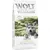 Wolf of Wilderness Junior Green Fields, 100% grain-free recipe, fresh chicken meat with lamb, wild berries, roots & wild herbs, 12 kg. Texte en anglais.