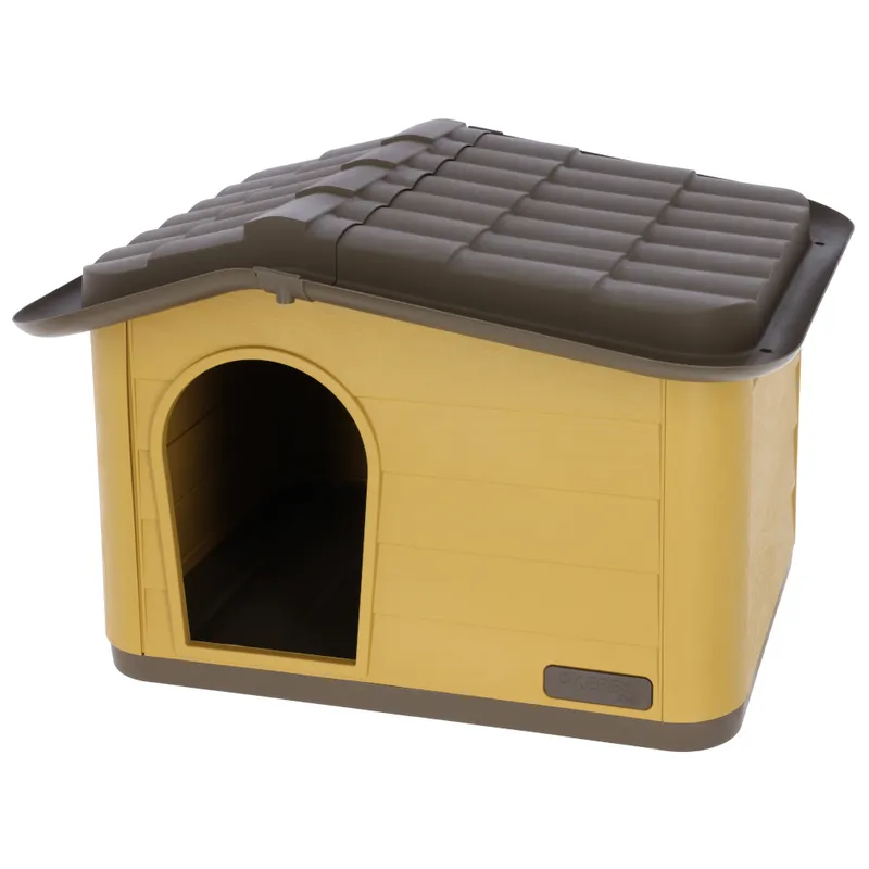 Casa Kerbl Pet Paola Eco para gatos - color de miel / negro: 60 x 51 x 41 cm (L x An x Al)
