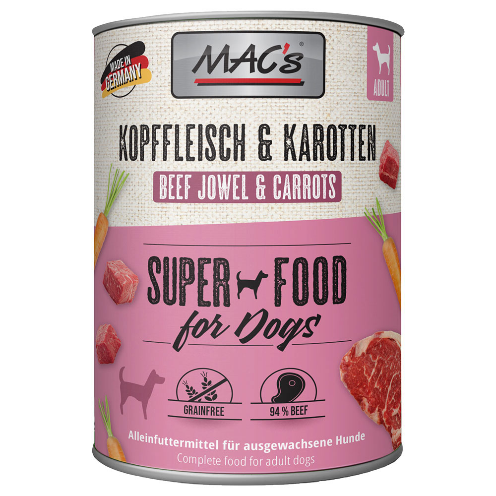 Sparpaket MAC's Adult 12 x 800 g - Rind & Kürbis