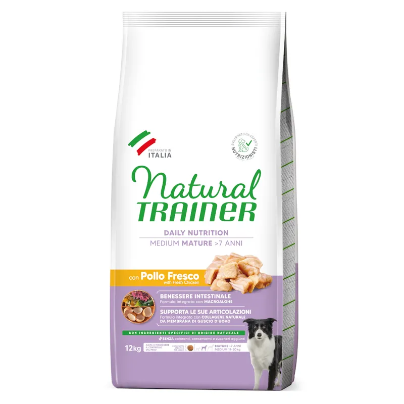 Natural Trainer Mature Medium con pollo - 2 x 12 kg - Pack Ahorro
