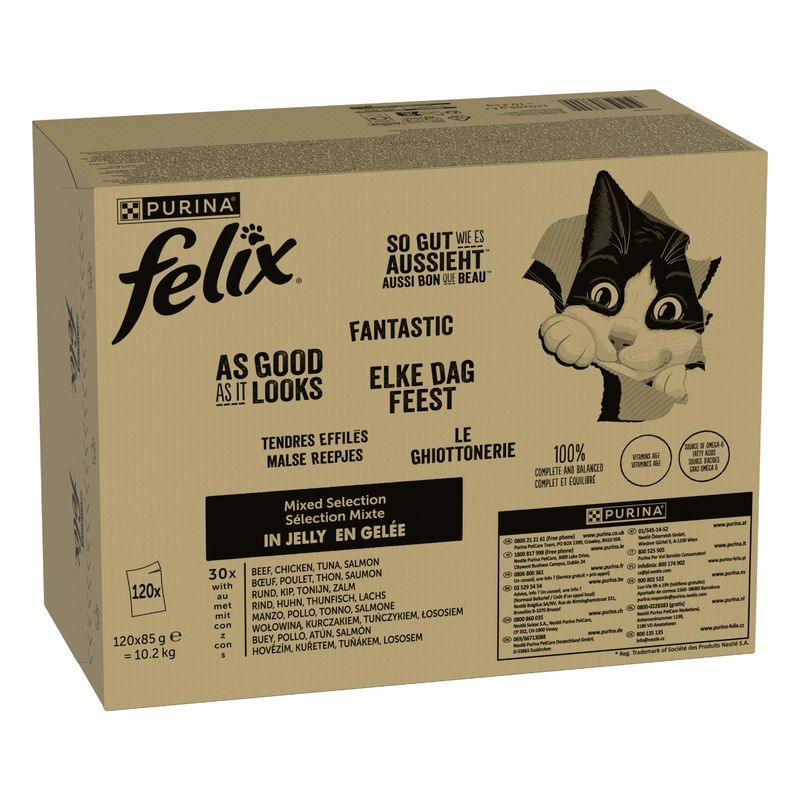 Multipack Felix Le Ghiottonerie 120 x 85 g umido gatto