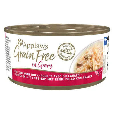 Applaws Grain Free in Gravy, kuře s kachnou, vyrobeno ze 100% přírodních surovin, 70g konzerva. Applaws Grain Free in Gravy, kuře s kachnou, vyrobeno ze 100% přírodních surovin, 70g konzerva.