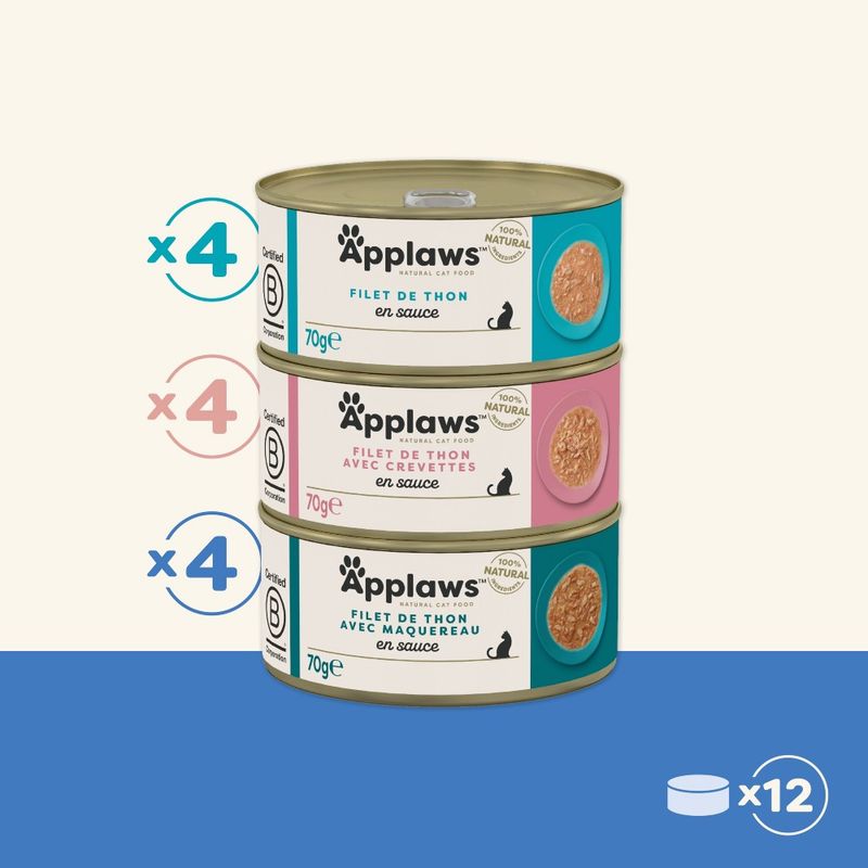 Lot économique Applaws Cat en sauce 48 x 70 g