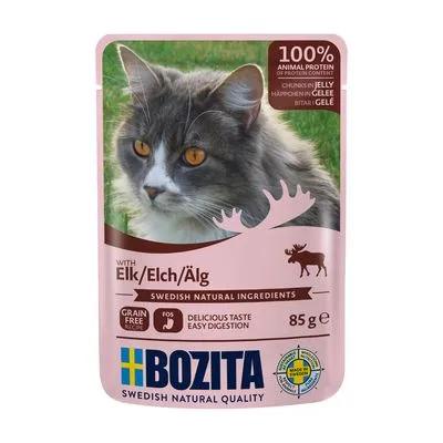 Bozita Bucățele în gelatină Pliculețe 12 x 85 g