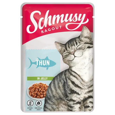 Schmusy Ragout mit Thun in Jelly. Getreidefrei, ohne Zuckerzusatz.
