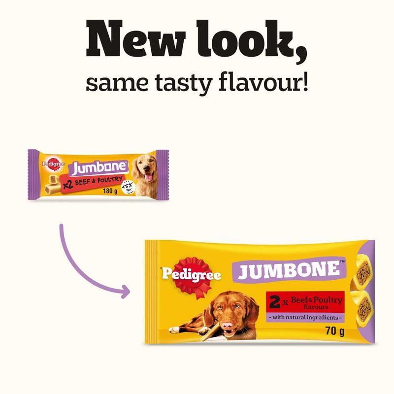 PEDIGREE® JUMBONE™ Adult Medium Dog Treat Beef & Poultry 2 Chews 180g