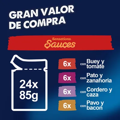 Felix Sensations 24 x 85 g - Pack Ahorro - Sabores de la tierra en salsa Felix Sensations 24 x 85 g - Pack Ahorro - Sabores de la tierra en salsa
