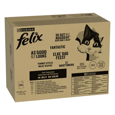Jumbo pakiranje: Felix „So gut wie es aussieht” u želeu 120 x 85 g