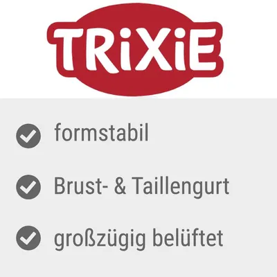 TRIXIE, formstabil, Brust- & Taillengurt, großzügig belüftet