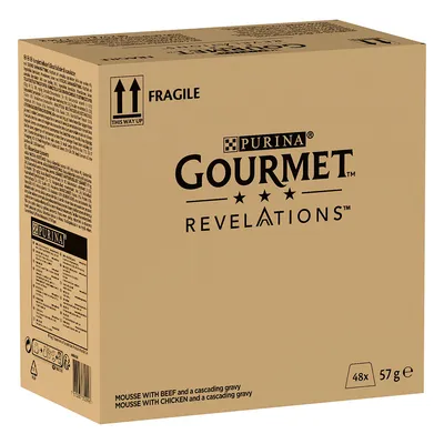 Gourmet Revelations Mousse 48 x 57 g - Megapack económico - Vaca e frango