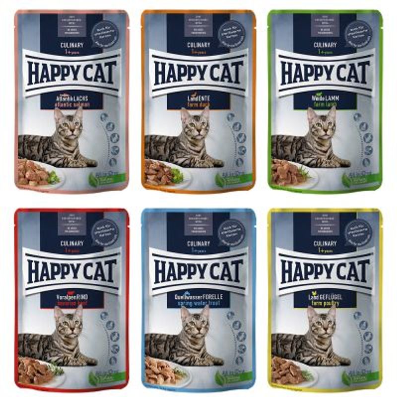 Fai scorta! Happy Cat Buste Meat in Sauce 48 x 85 g