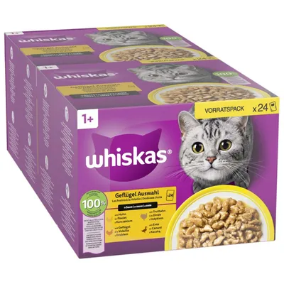 Jumbobalenie Whiskas 1+ Adult kapsičky 96 x 85 g