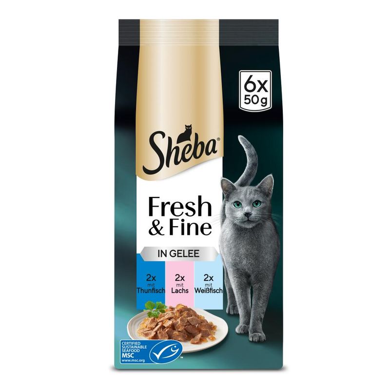 Multi pakiranje Sheba Fresh & Fine vrečke 6 x 50 g