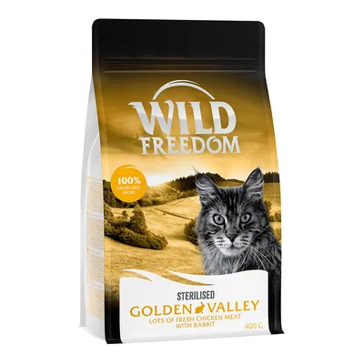 Wild Freedom suha mačja hrana 400 g po posebni ceni! - Adult "Golden Valley" Sterilised zajec - recept brez žit