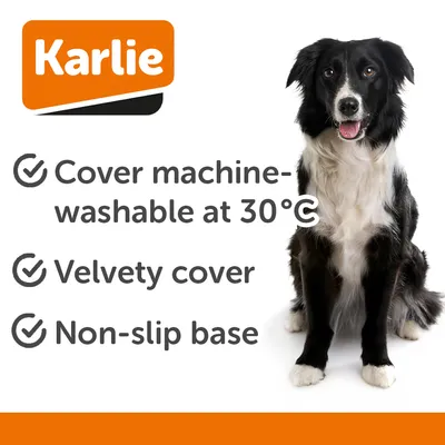 Karlie Velvet polštář hranatý, tmavě šedý