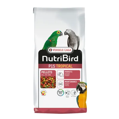 Versele-Laga NutriBird P15 Tropical peleti za papige. All-in-One, održavajuća hrana s orašastim plodovima i voćem. Opti-Shape formula, prehrana 365 dana. Proizvedeno u Europi.