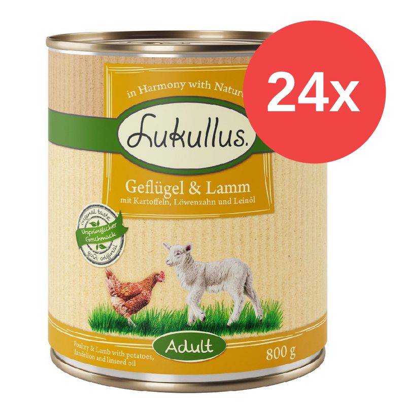 Lukullus variado en pack ahorro: 24 x 800 g 4 surtidos