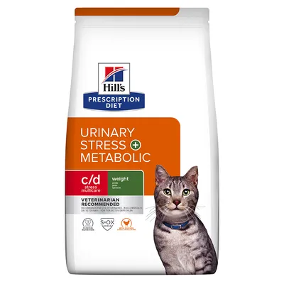 Hill's Prescription Diet Urinary Stress + Metabolic c/d Stress Multicare. Gewichtskontrolle, vom Tierarzt empfohlen. S+OX Shield für Harnwegsgesundheit.