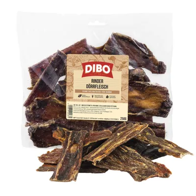 DIBO Tørret Oksekød - 4 x 250 g DIBO Tørret Oksekød - 4 x 250 g