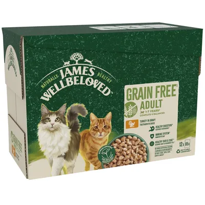 James Wellbeloved Adult Cat Hypoallergenic Pouches - Turkey in Gravy