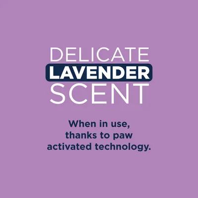 Delicate Lavender Scent. Aktiviert durch Pfotentechnologie bei Nutzung.