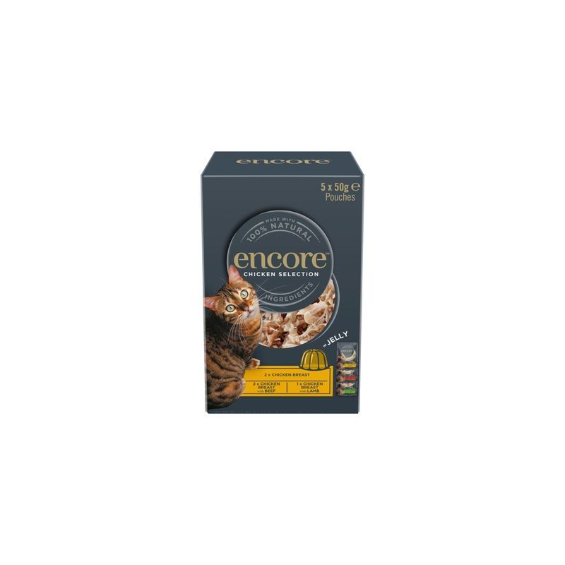 Encore Jelly Pouch Mix 5 x 50 g Kattenvoer