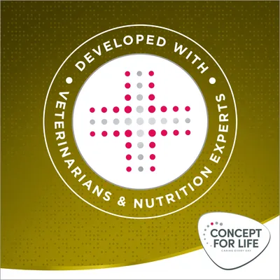 Developed with veterinarians and nutrition experts. Concept for Life.