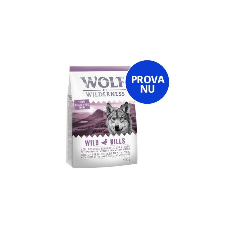 Prova Wolf of Wilderness torrfoder för hund!