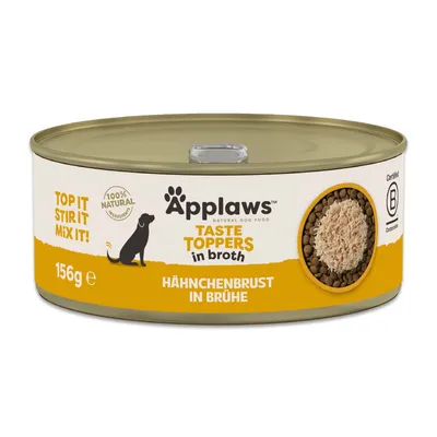Applaws Taste Toppers Natural in Brühe 12 x 156 g - Huhn Applaws Taste Toppers Natural in Brühe 12 x 156 g - Huhn
