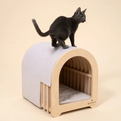Natural Paradise Maison pour chat Zinnia - L 38 x l 47 x H 44 cm Natural Paradise Maison pour chat Zinnia - L 38 x l 47 x H 44 cm