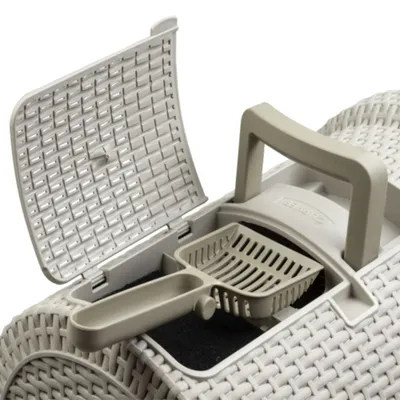 Toilette per gatti Curver - grigio: L 51 x P 38,5 x H 39,5 cm
