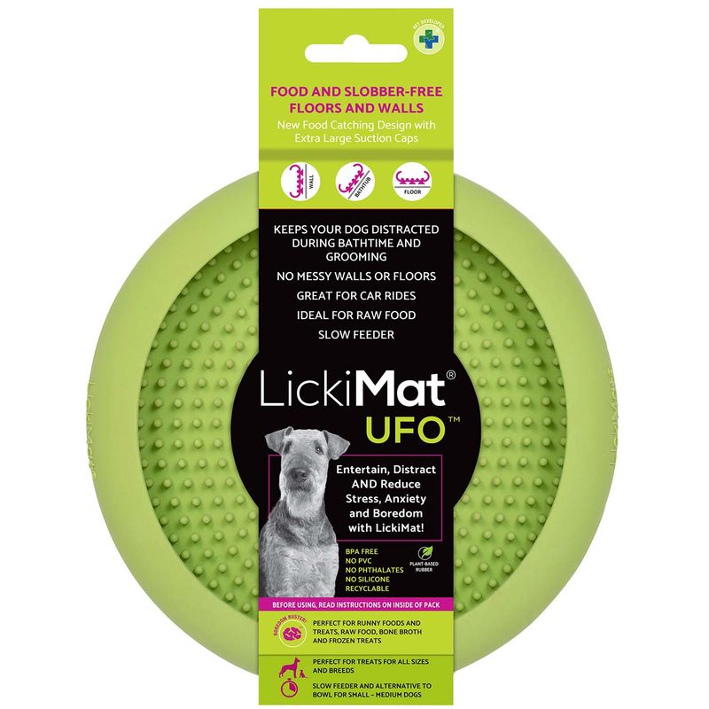 LickiMat Schleckmatte für Hunde UFO, grün