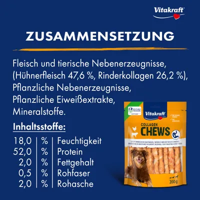 Vitakraft Chews Collagen Stick Huhn - 200 g