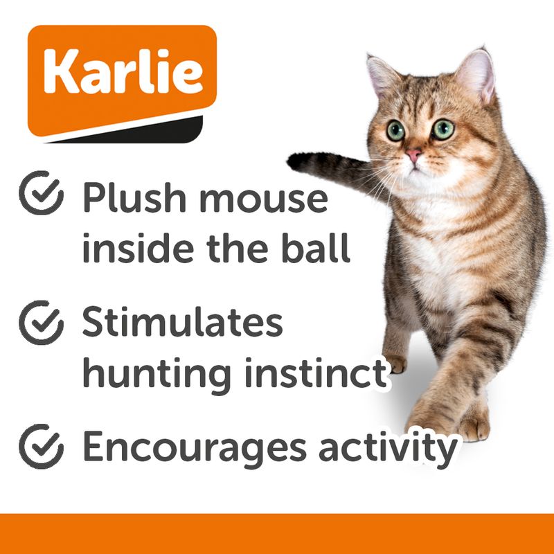 Karlie rácsos labda plüssegérrel