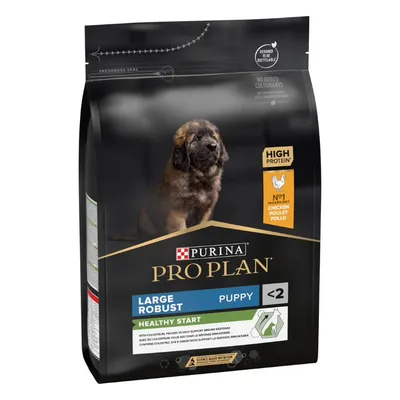 Purina Pro Plan Large Robust Puppy суха храна, Healthy Start, с високо съдържание на протеин и пиле като основна съставка. Подходяща за кученца под 2 години.