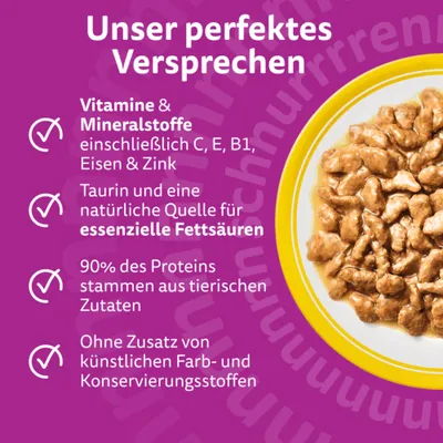 Whiskas 1+ Sélection aux viandes ou à la volaille 24 x 100 g pour chat