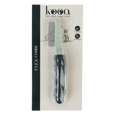 kooa The Pet Care Line pieptene pentru purici, potrivit pentru toate tipurile de blană, pentru diagnosticarea paraziților.