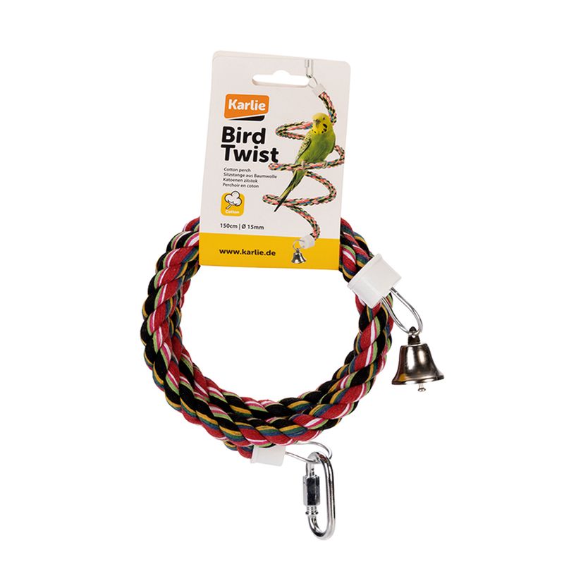 Jouet pour oiseaux spirale en corde