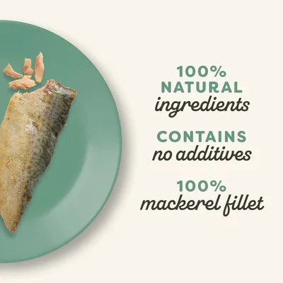 100% natural ingredients, contains no additives, 100% mackerel fillet.